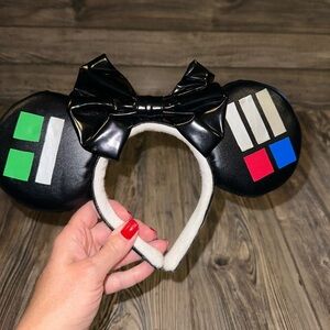 Disney Star Wars Mickey Mouse Ears Handmade Black Bow Bounding Soft Comfortable